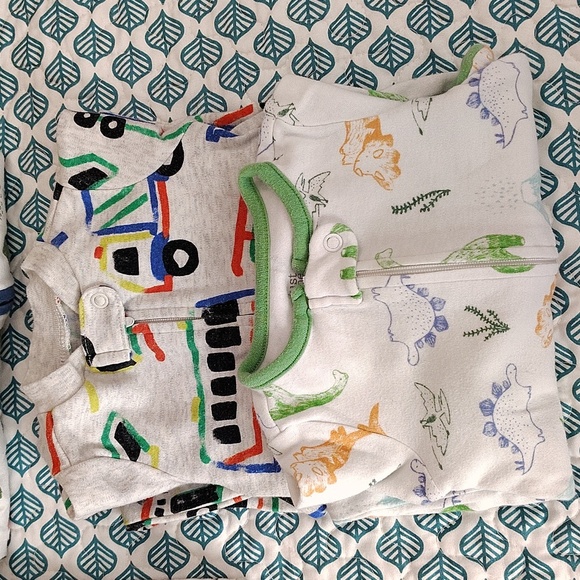 Mudpie And Carter's Baby Sleepers Bundle Of 5 0-6 Months Range - Picture 4 of 4